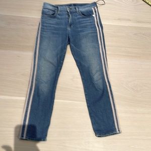 7 For All Mankind Double Pink Stripe Jeans